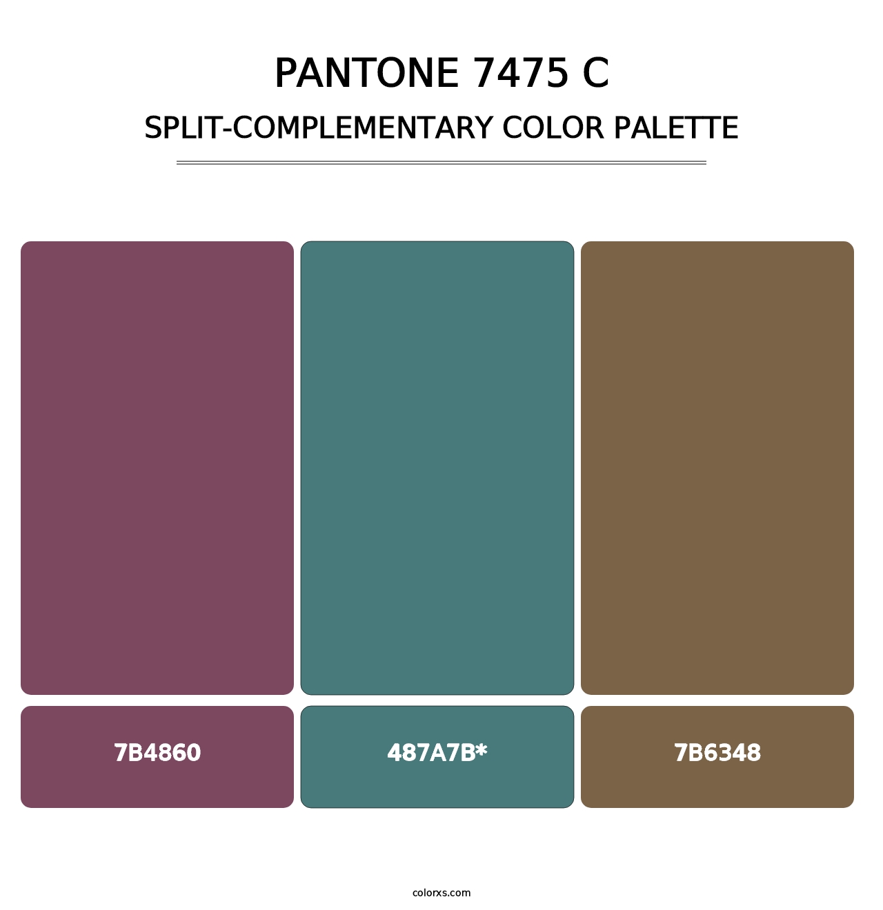 PANTONE 7475 C - Split-Complementary Color Palette