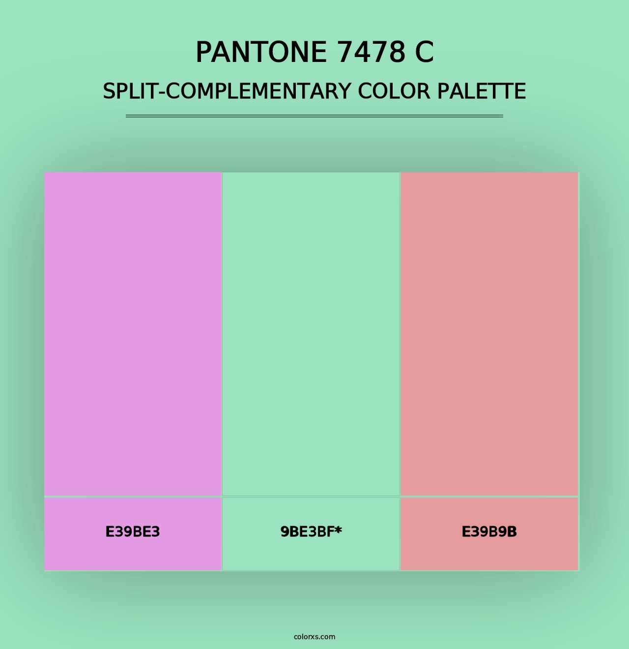 PANTONE 7478 C - Split-Complementary Color Palette