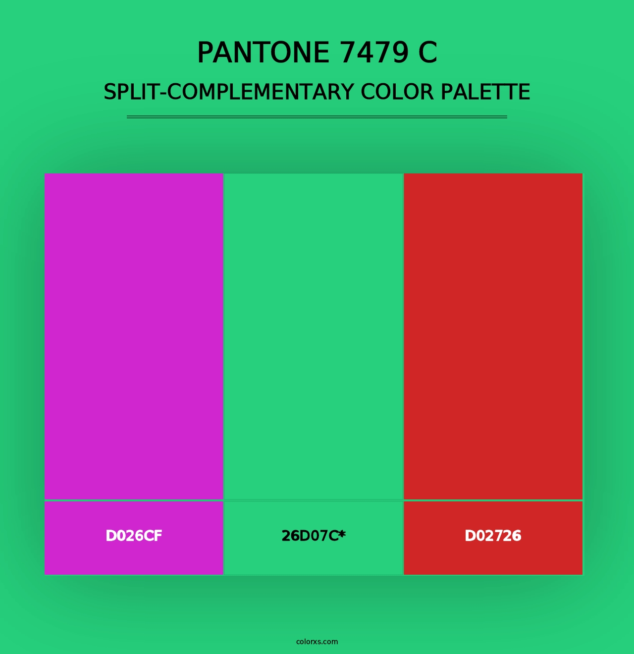 PANTONE 7479 C - Split-Complementary Color Palette