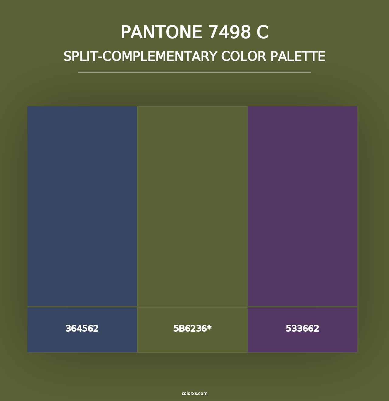 PANTONE 7498 C - Split-Complementary Color Palette