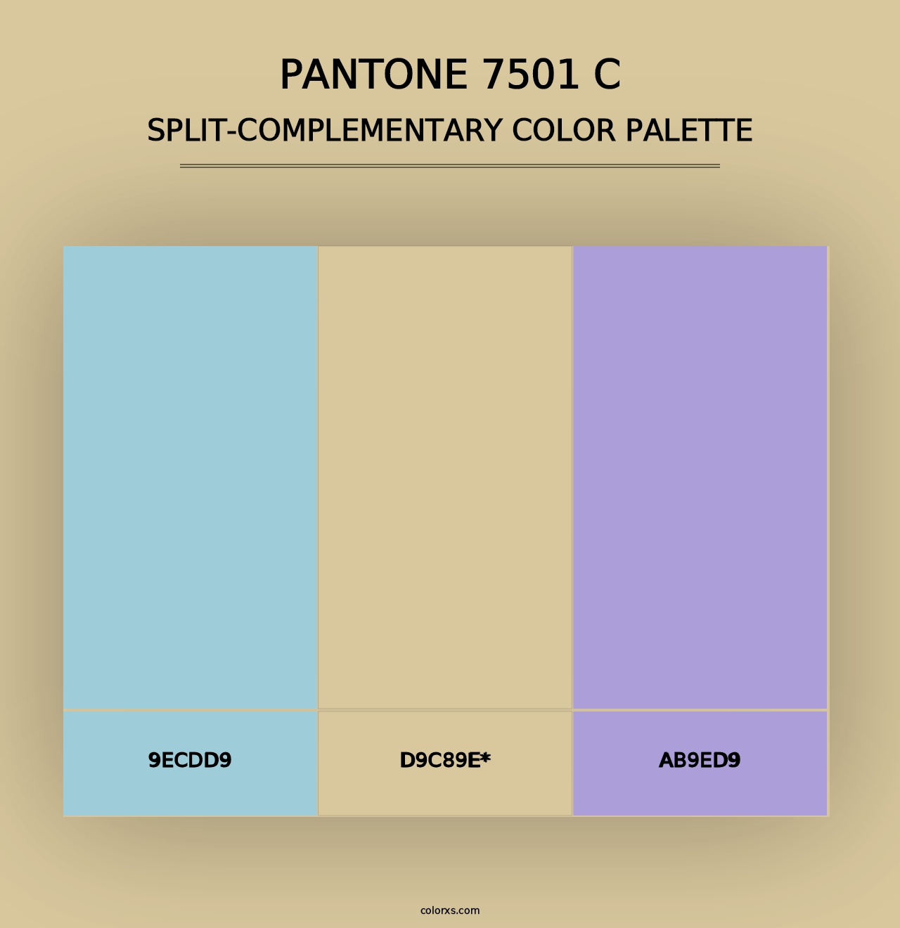 PANTONE 7501 C - Split-Complementary Color Palette