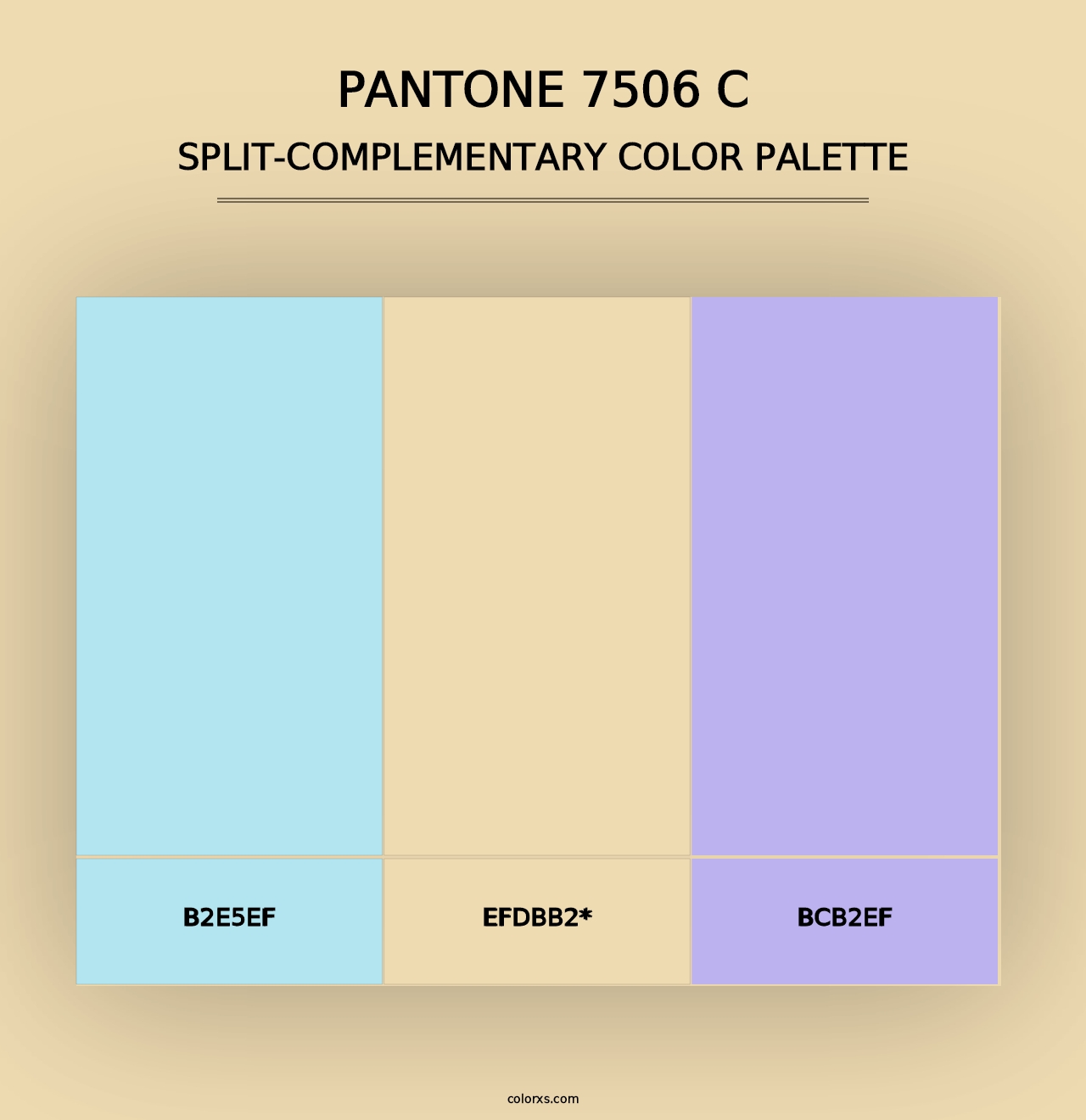 PANTONE 7506 C - Split-Complementary Color Palette