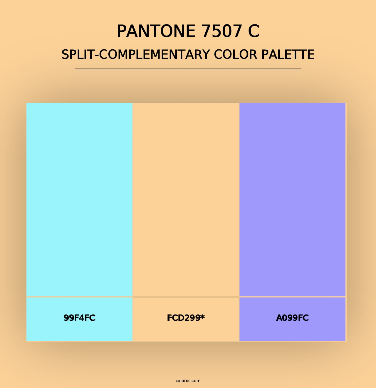 PANTONE 7507 C - Split-Complementary Color Palette