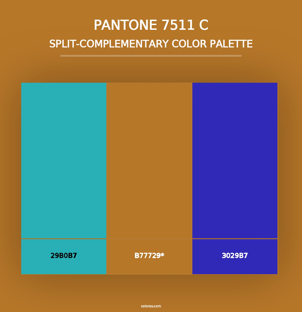 PANTONE 7511 C - Split-Complementary Color Palette