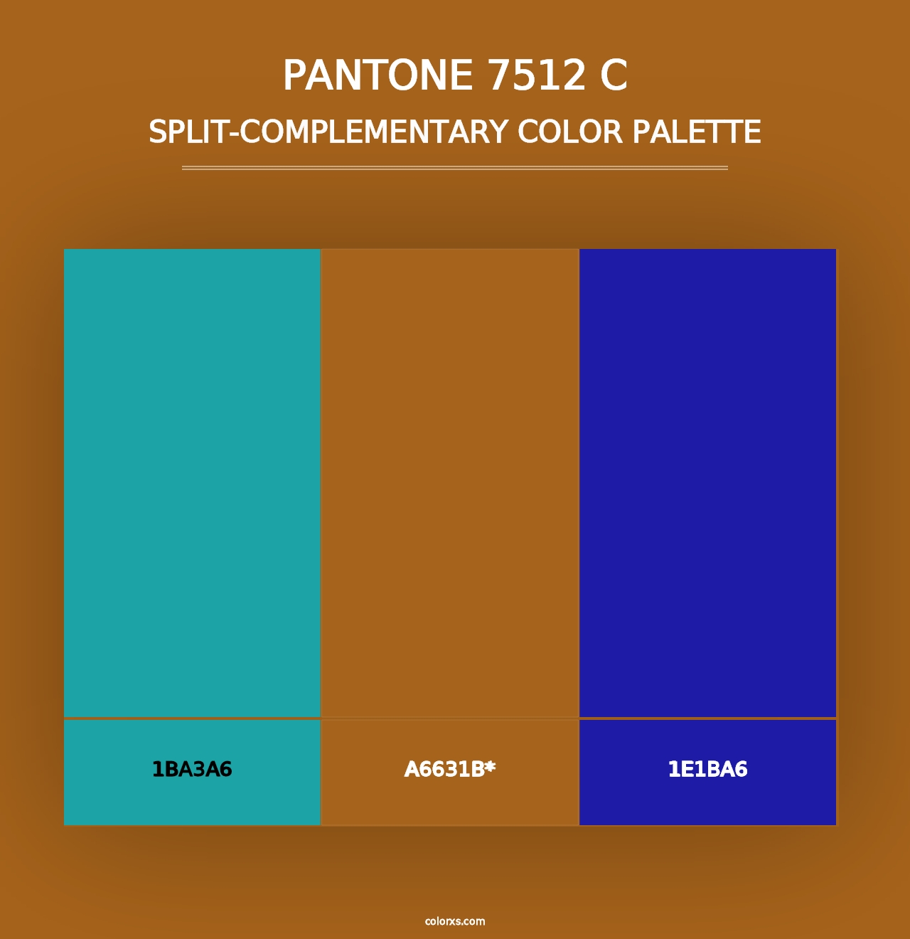 PANTONE 7512 C - Split-Complementary Color Palette