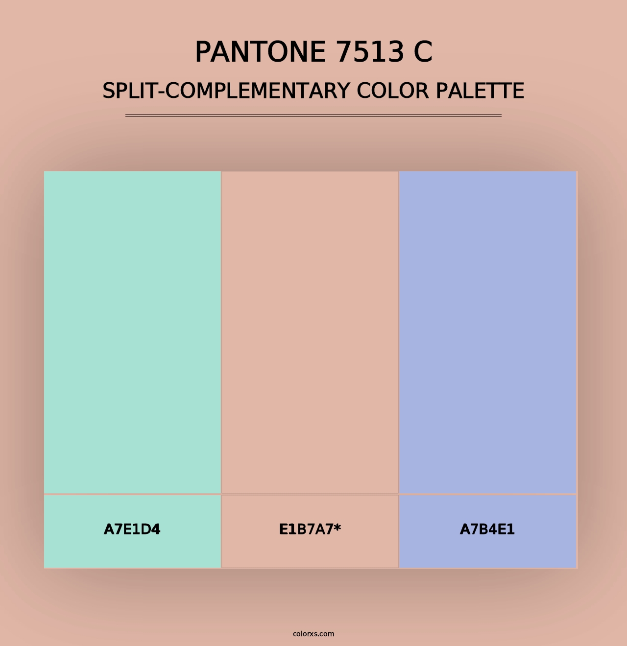 PANTONE 7513 C - Split-Complementary Color Palette