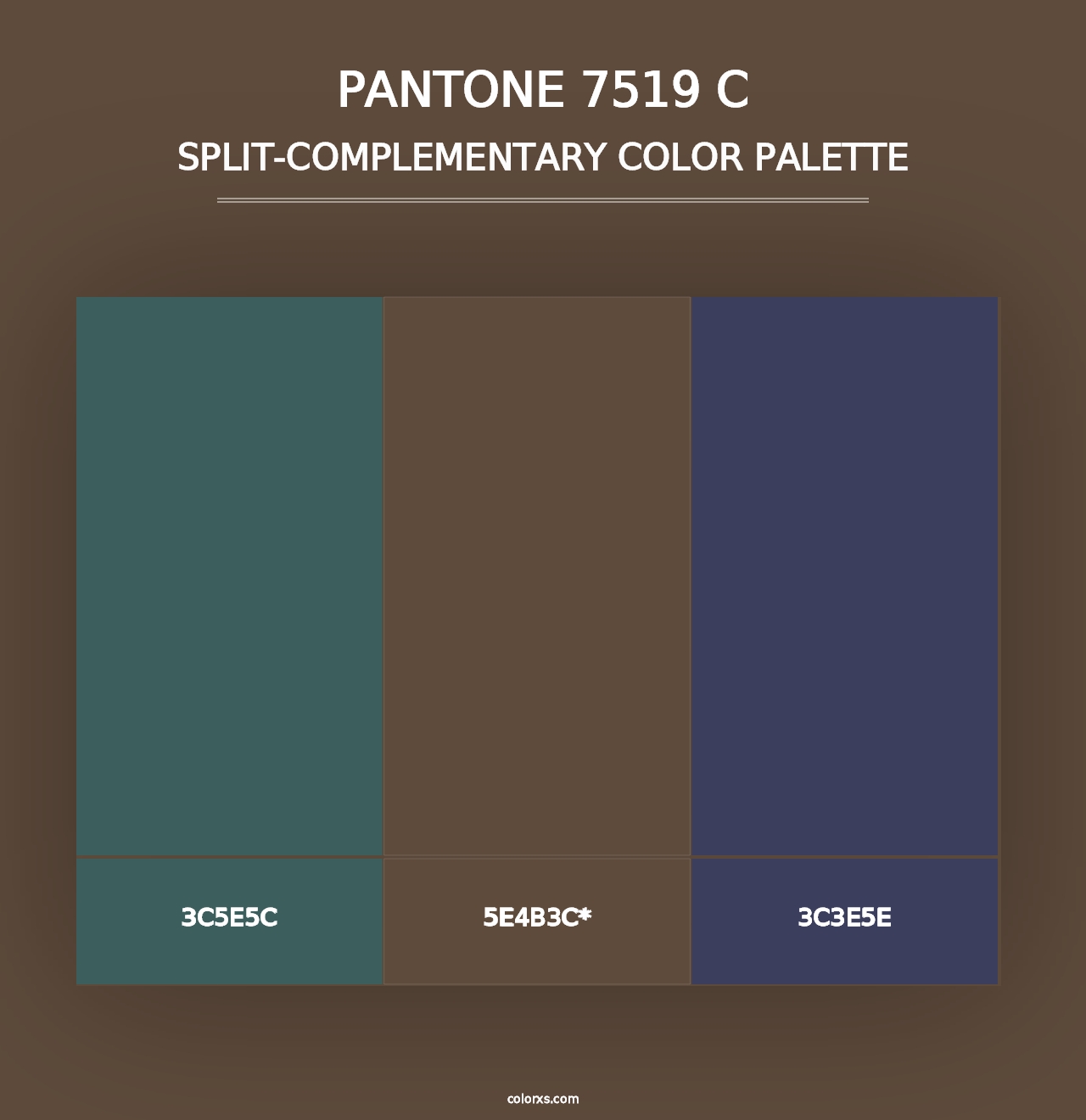 PANTONE 7519 C - Split-Complementary Color Palette