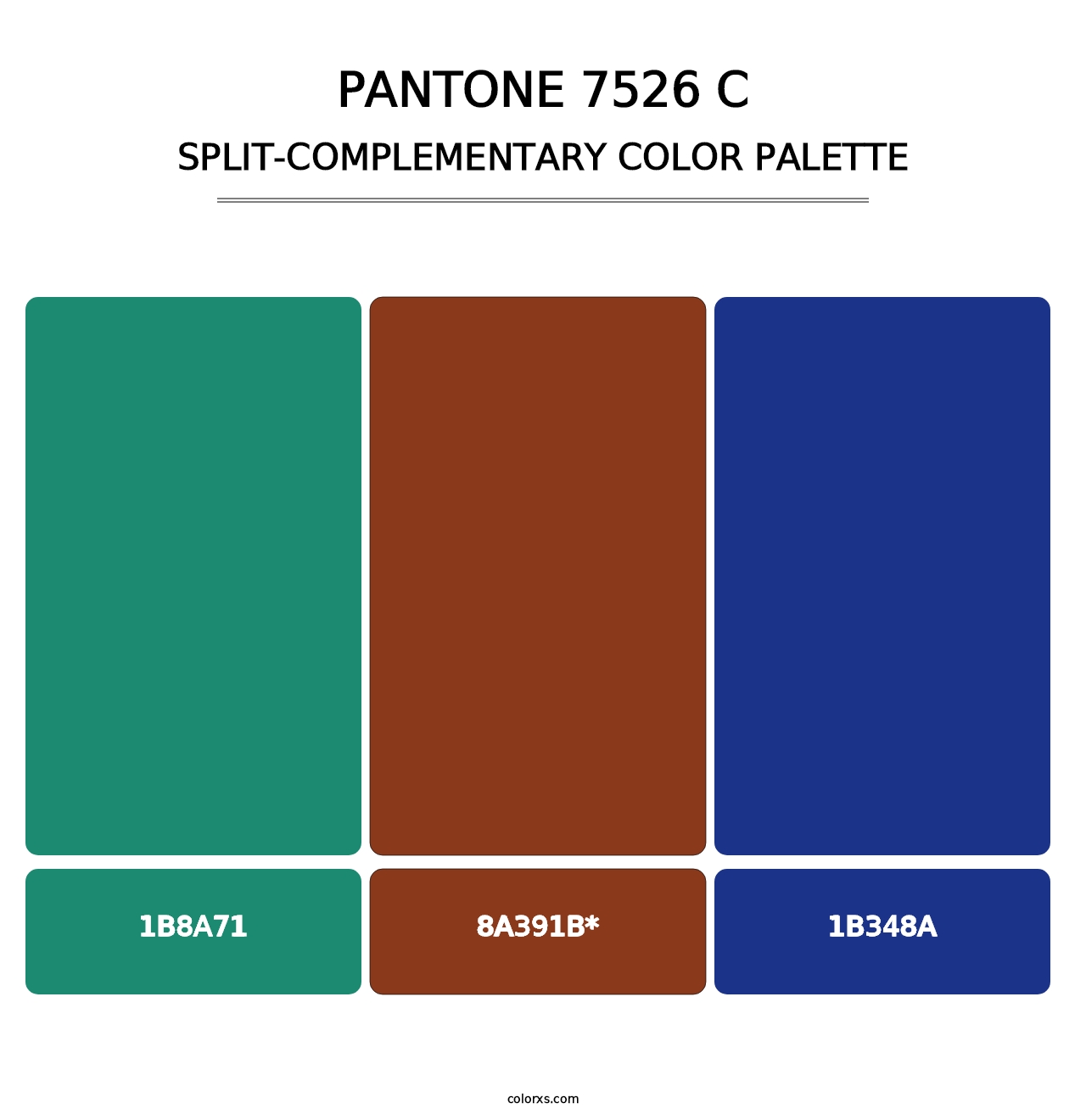 PANTONE 7526 C - Split-Complementary Color Palette