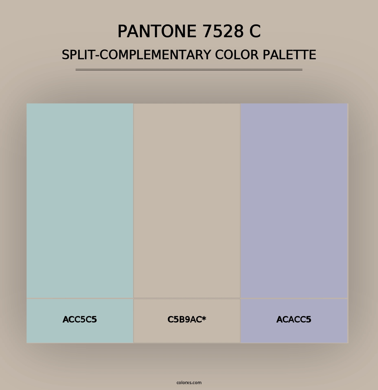 PANTONE 7528 C - Split-Complementary Color Palette