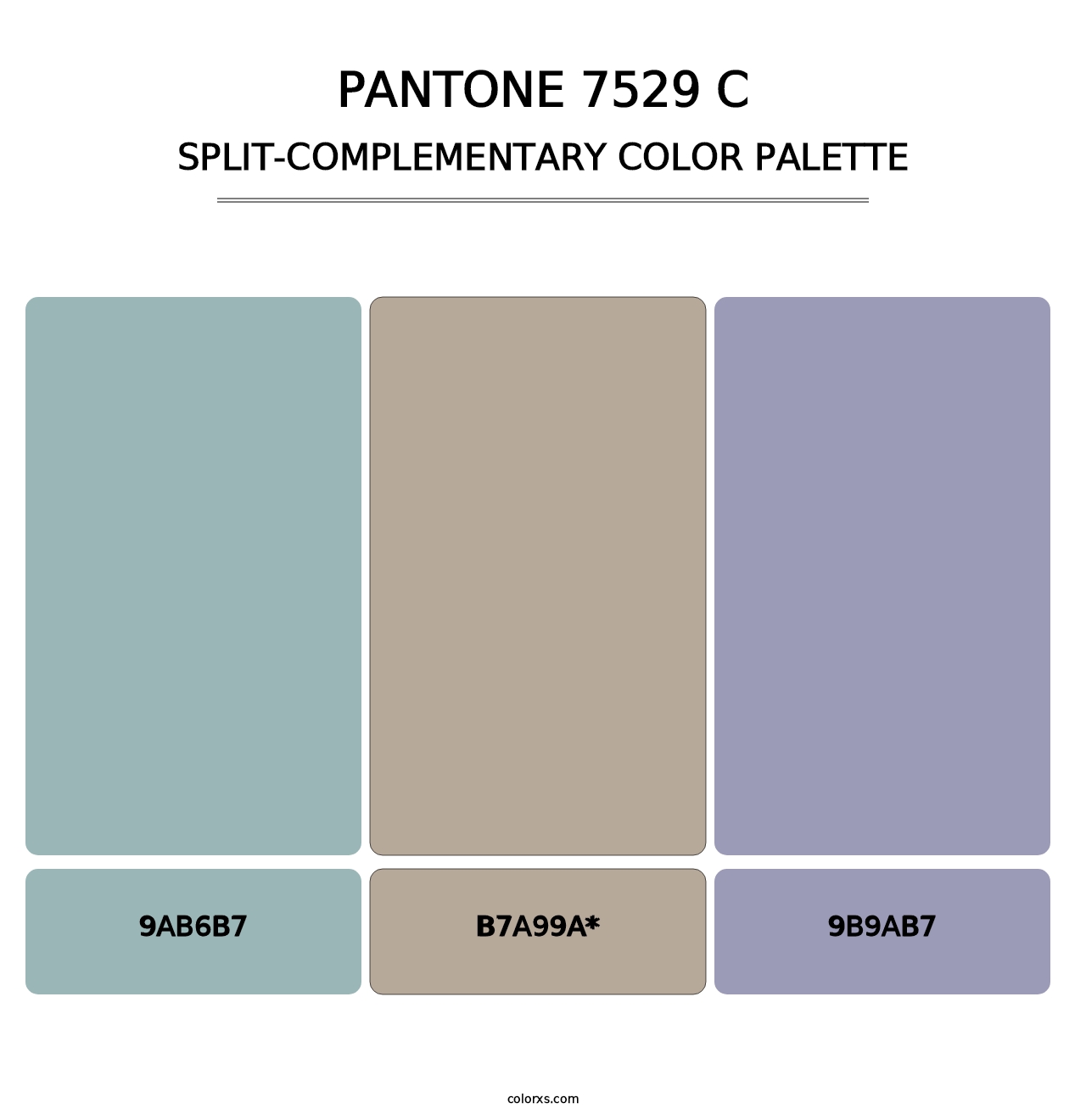 PANTONE 7529 C - Split-Complementary Color Palette