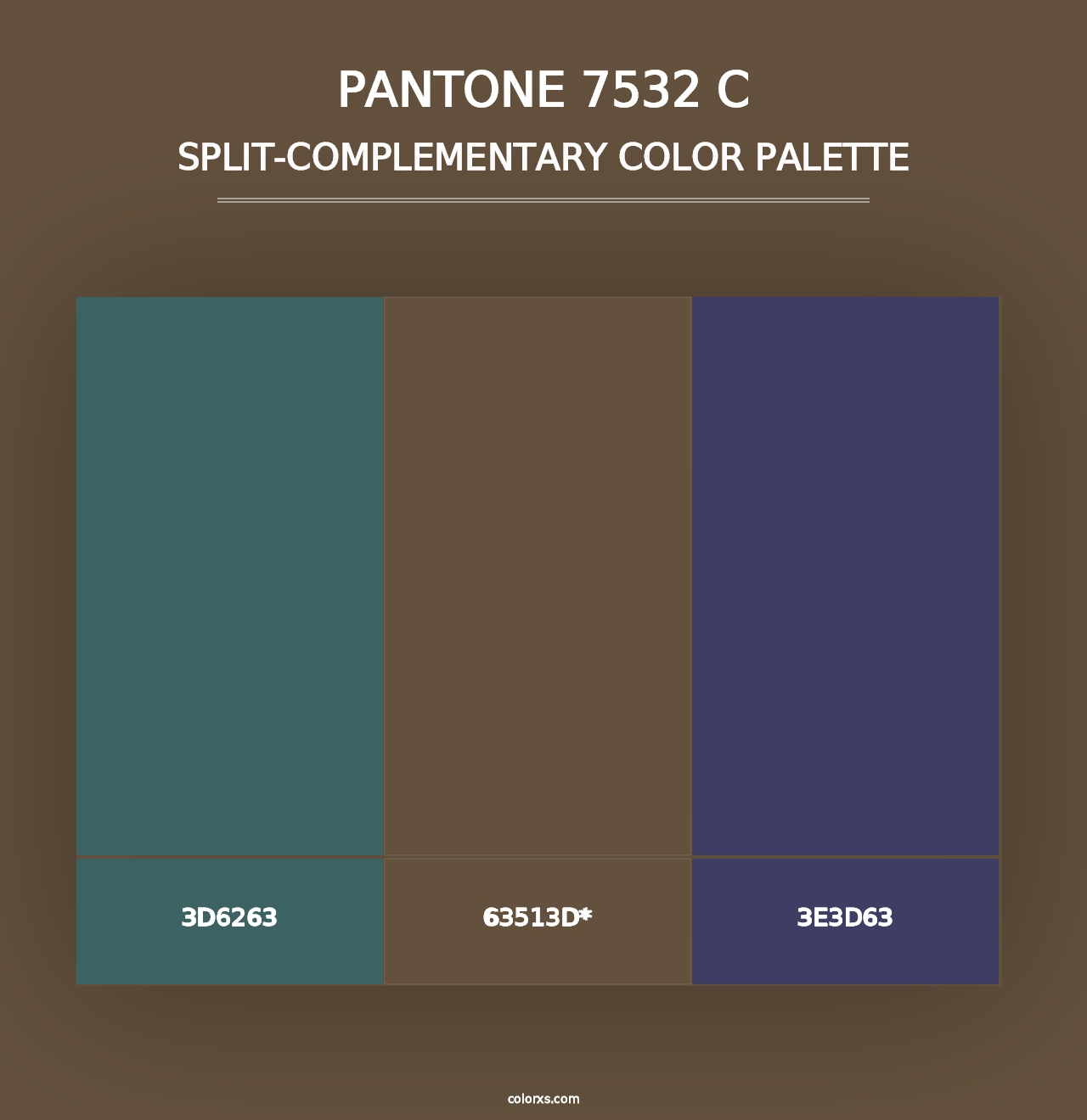 PANTONE 7532 C - Split-Complementary Color Palette