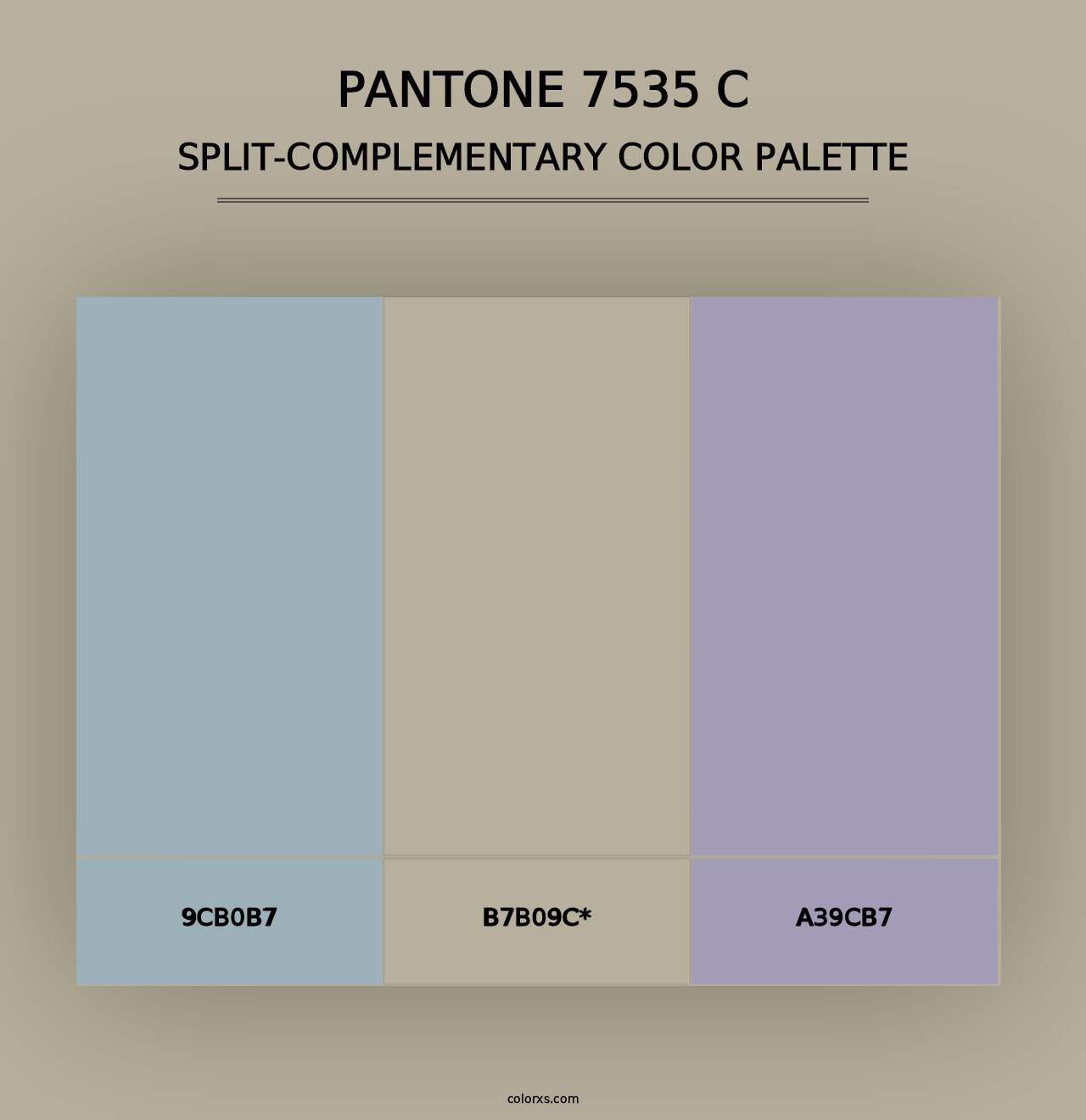 PANTONE 7535 C - Split-Complementary Color Palette