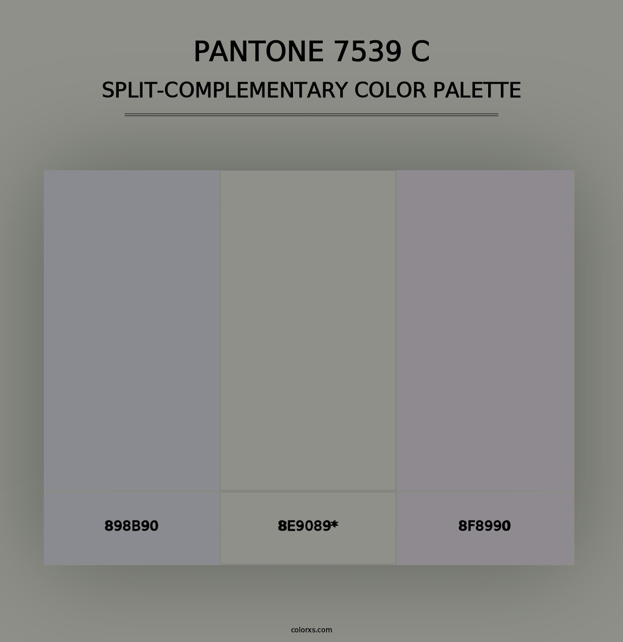 PANTONE 7539 C - Split-Complementary Color Palette