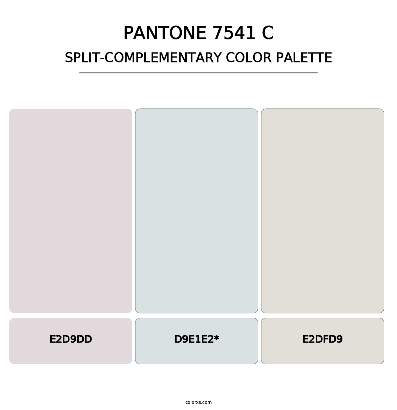 PANTONE 7541 C - Split-Complementary Color Palette