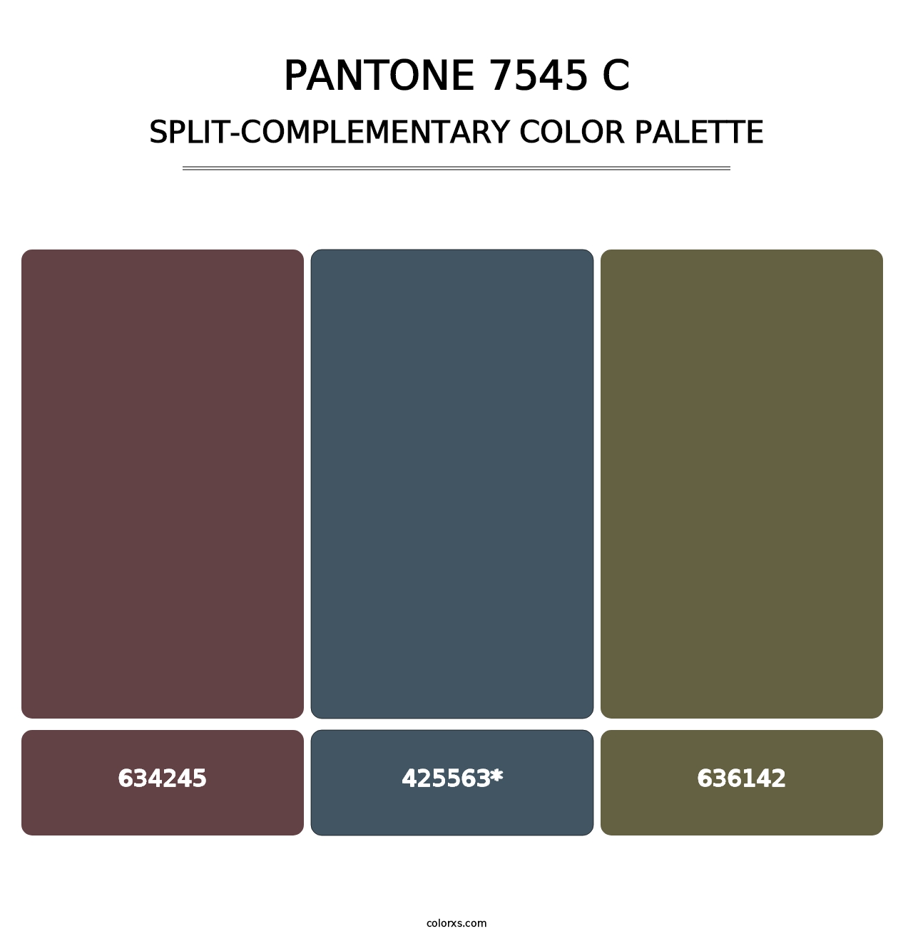 PANTONE 7545 C - Split-Complementary Color Palette