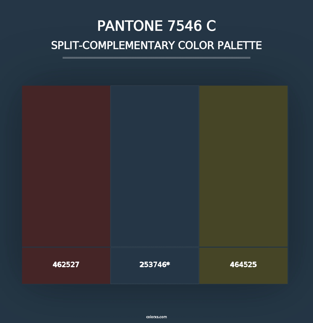 PANTONE 7546 C - Split-Complementary Color Palette