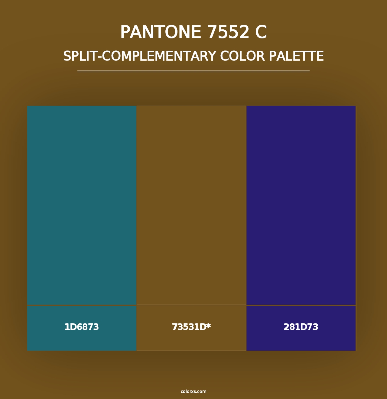 PANTONE 7552 C - Split-Complementary Color Palette