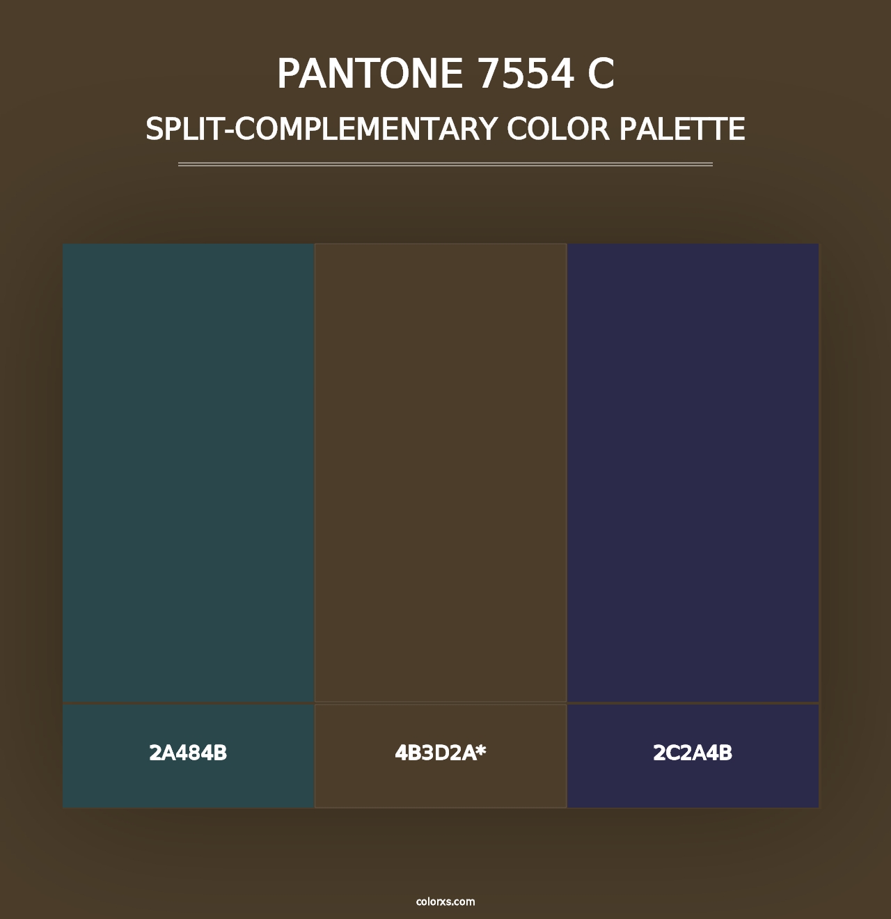 PANTONE 7554 C - Split-Complementary Color Palette