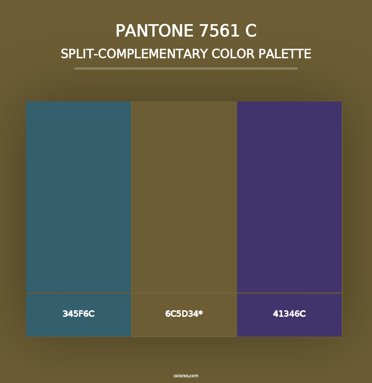 PANTONE 7561 C - Split-Complementary Color Palette