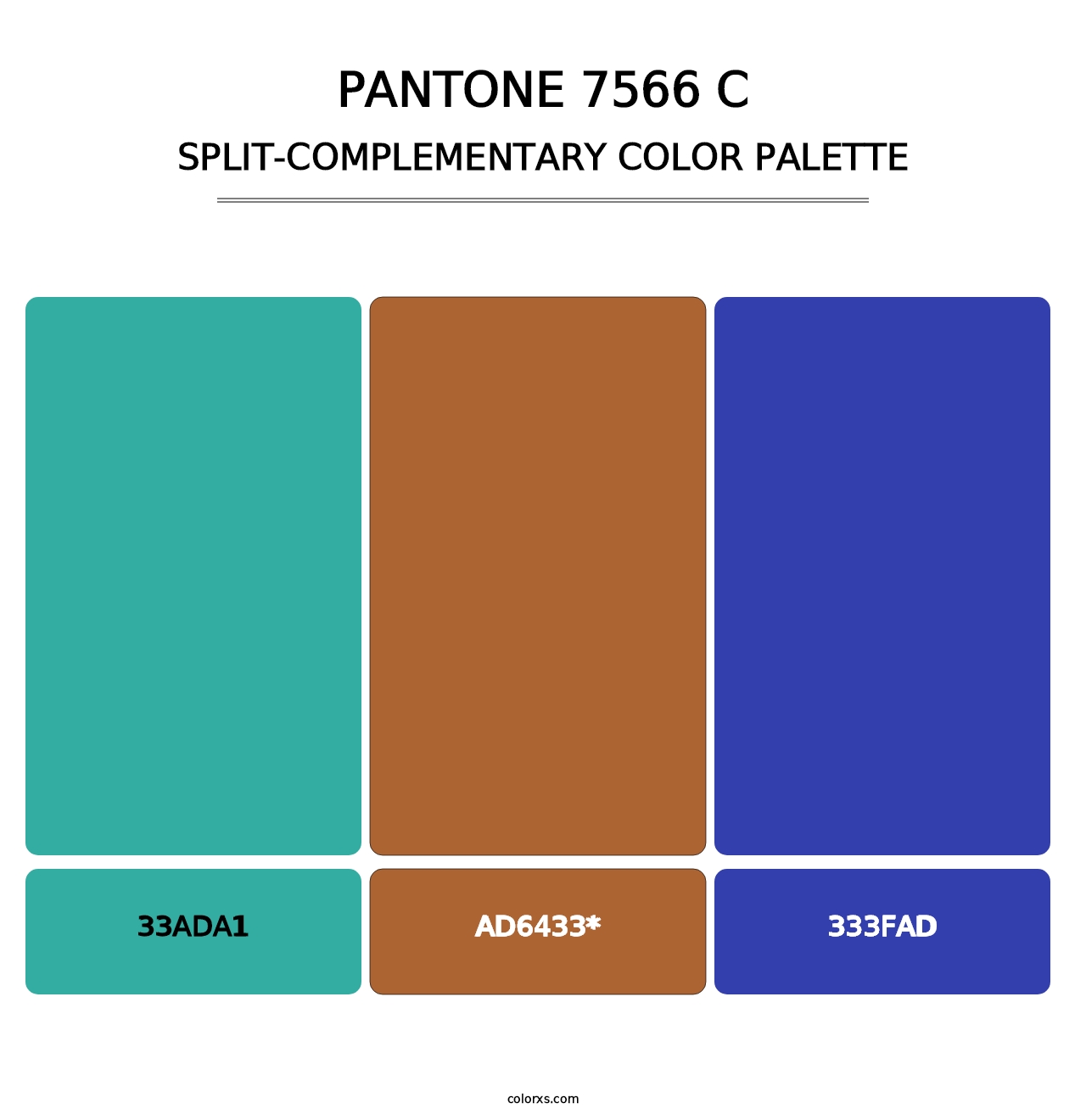 PANTONE 7566 C - Split-Complementary Color Palette