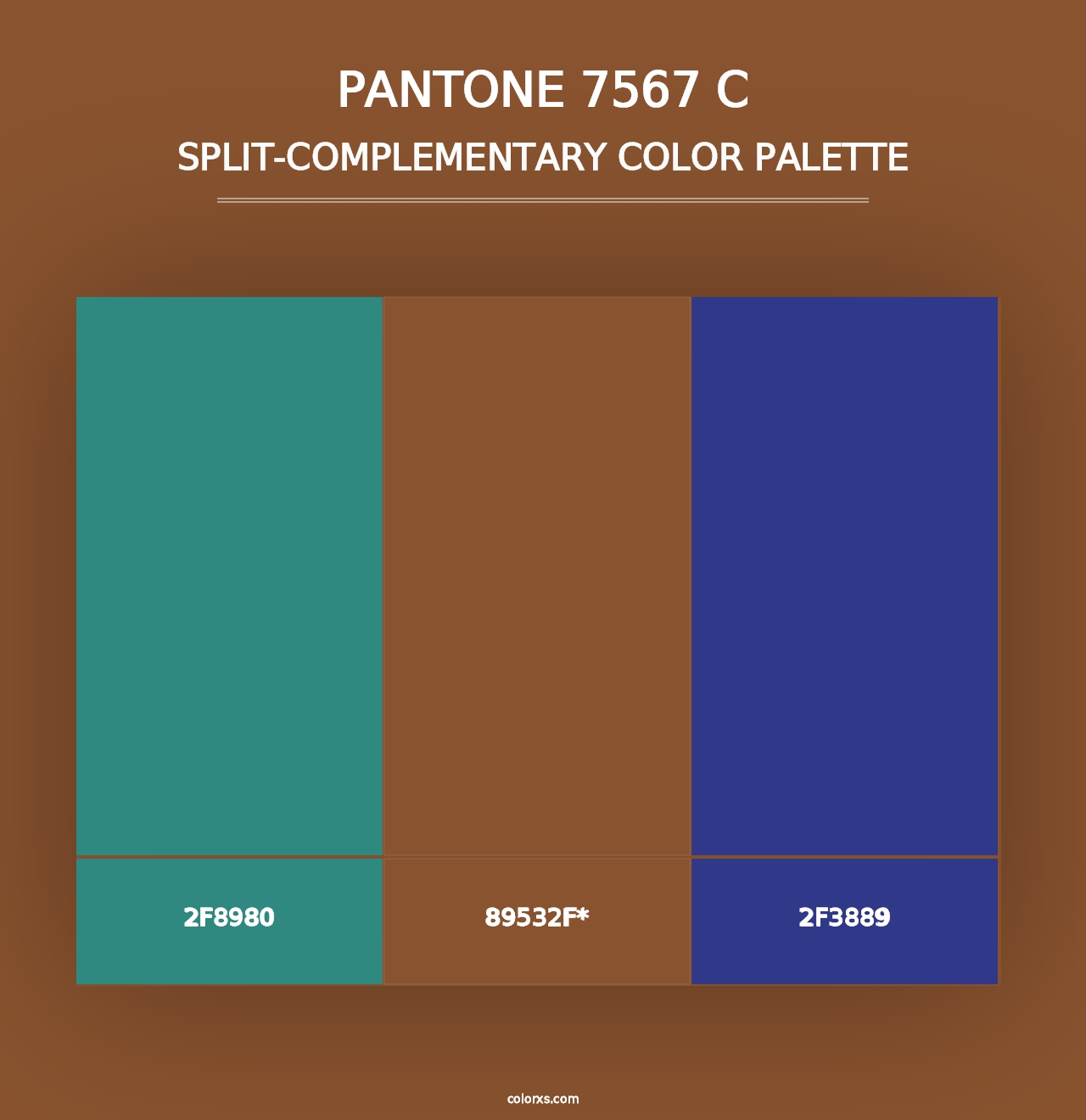 PANTONE 7567 C - Split-Complementary Color Palette