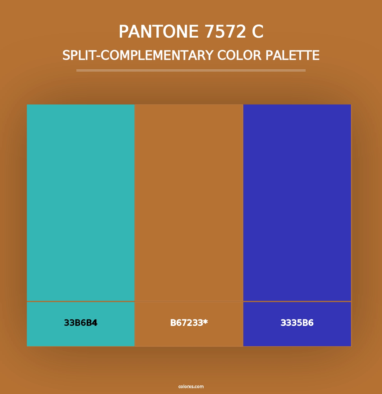 PANTONE 7572 C - Split-Complementary Color Palette