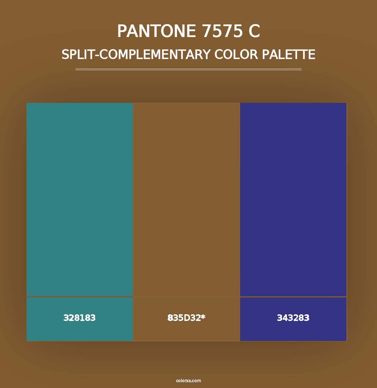 PANTONE 7575 C - Split-Complementary Color Palette