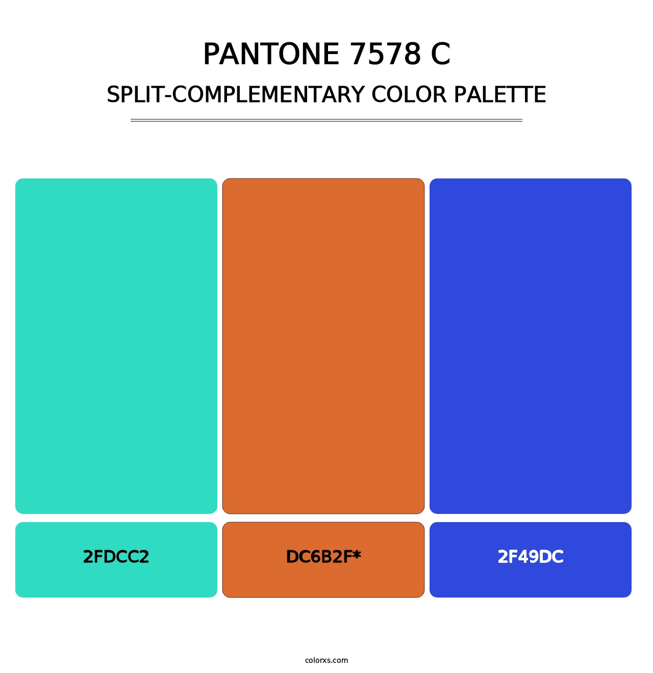 PANTONE 7578 C - Split-Complementary Color Palette