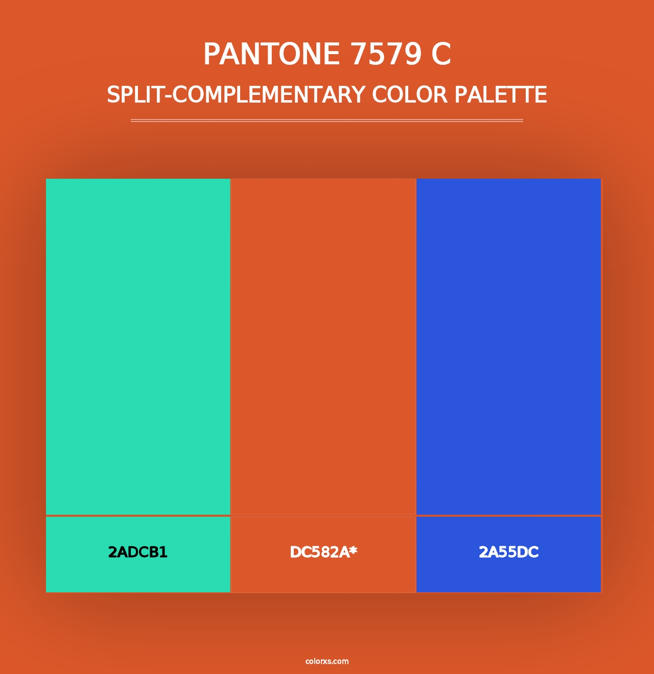 PANTONE 7579 C - Split-Complementary Color Palette