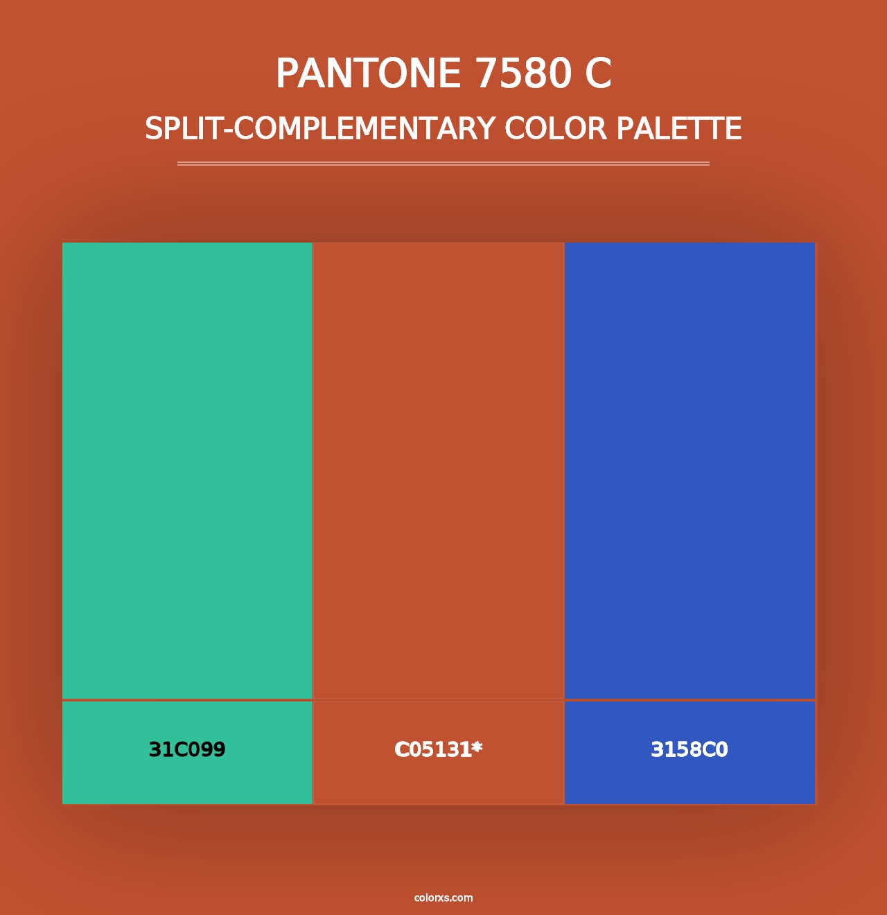 PANTONE 7580 C - Split-Complementary Color Palette