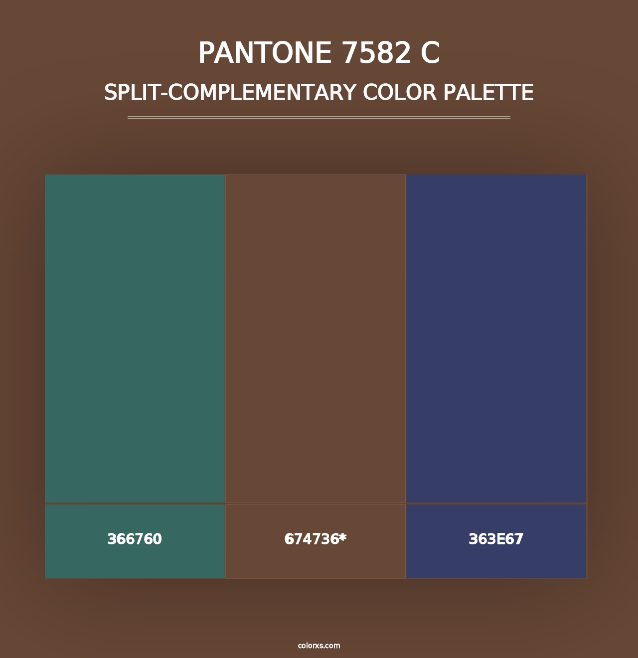 PANTONE 7582 C - Split-Complementary Color Palette