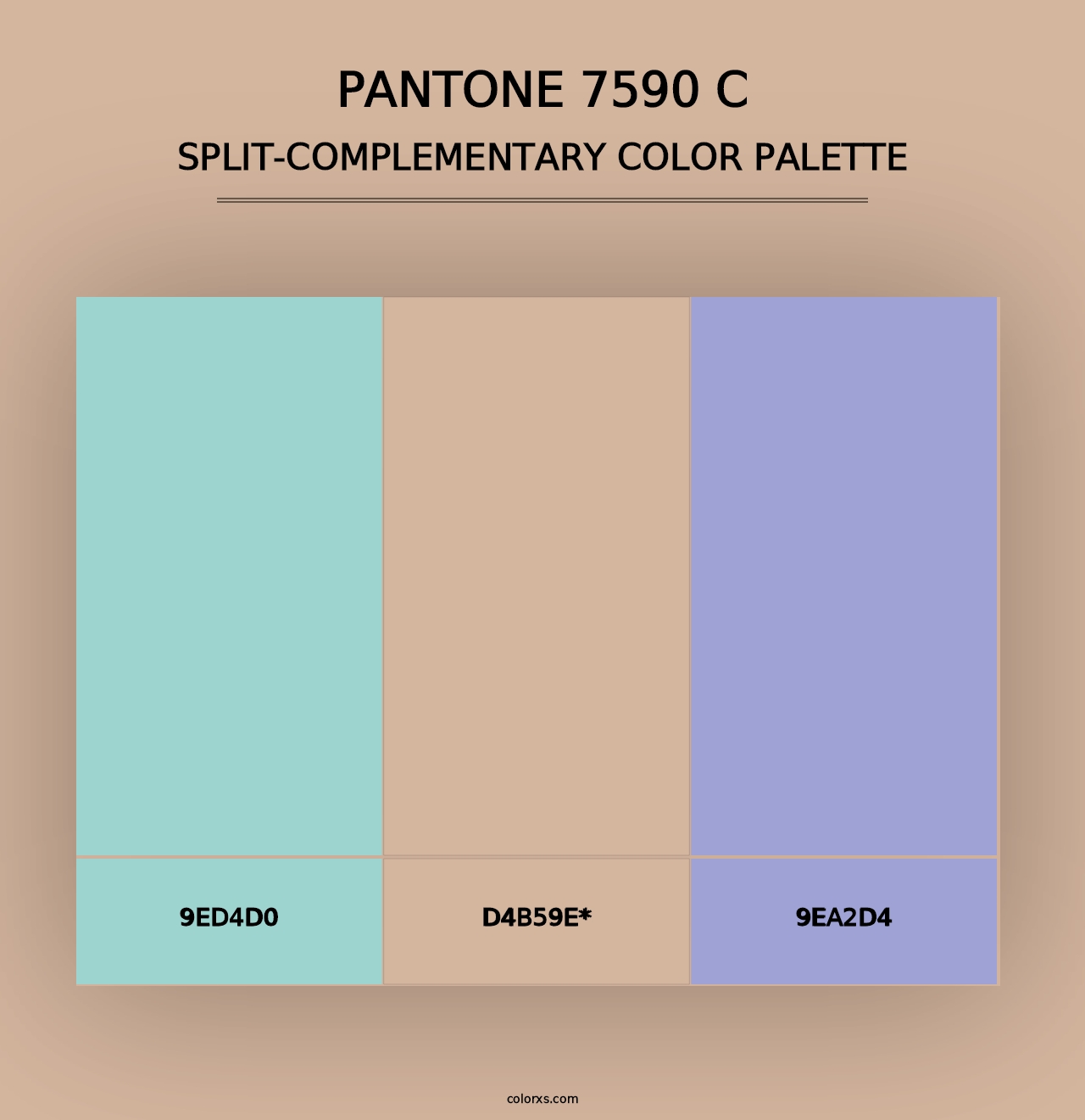 PANTONE 7590 C - Split-Complementary Color Palette