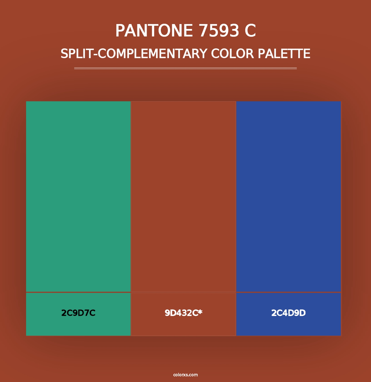 PANTONE 7593 C - Split-Complementary Color Palette