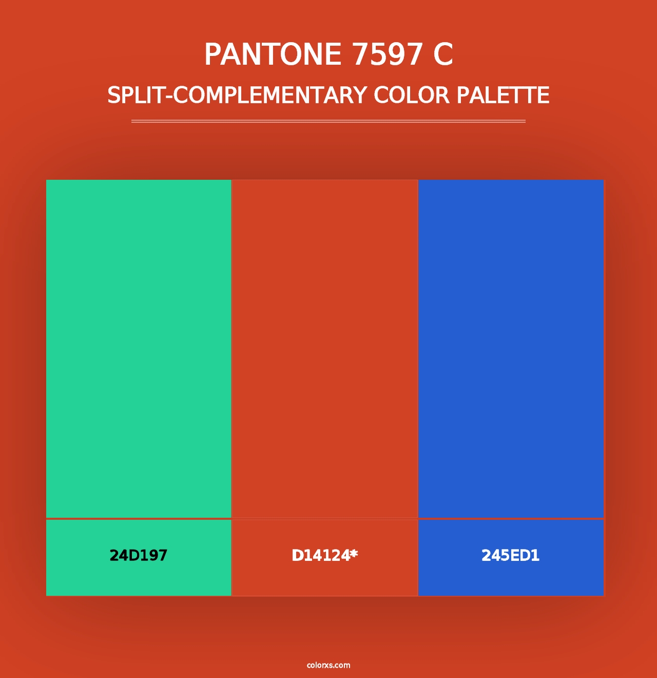 PANTONE 7597 C - Split-Complementary Color Palette