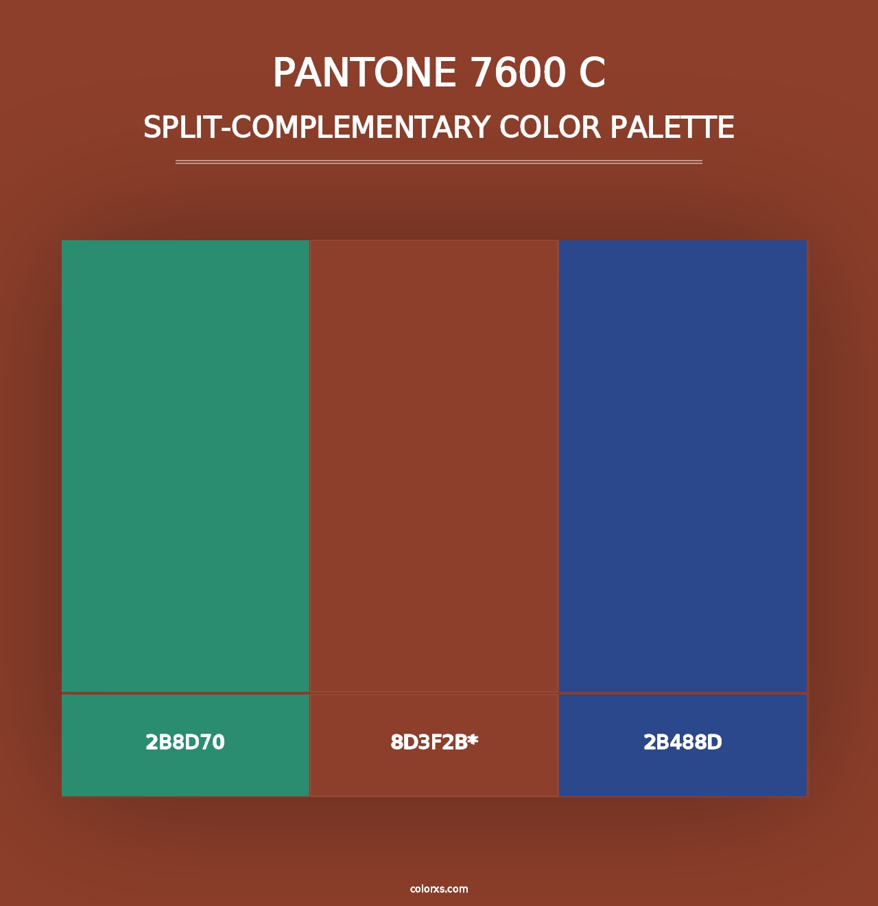 PANTONE 7600 C - Split-Complementary Color Palette