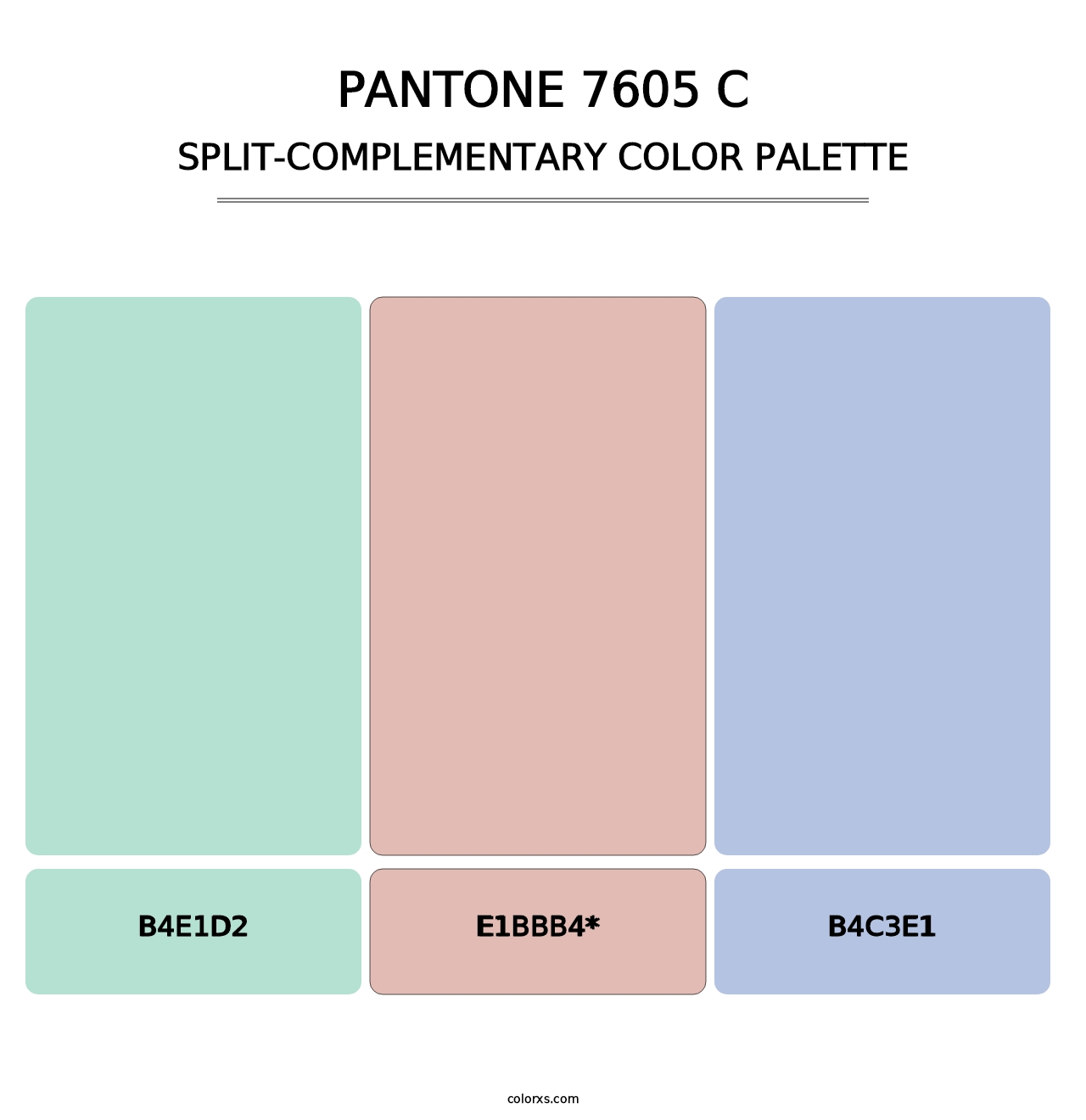 PANTONE 7605 C - Split-Complementary Color Palette