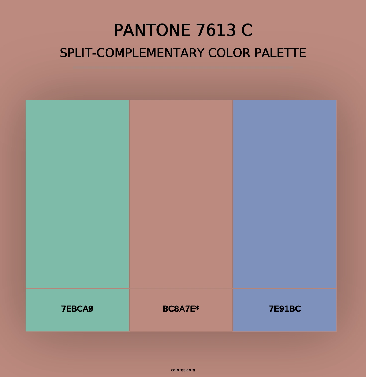 PANTONE 7613 C - Split-Complementary Color Palette