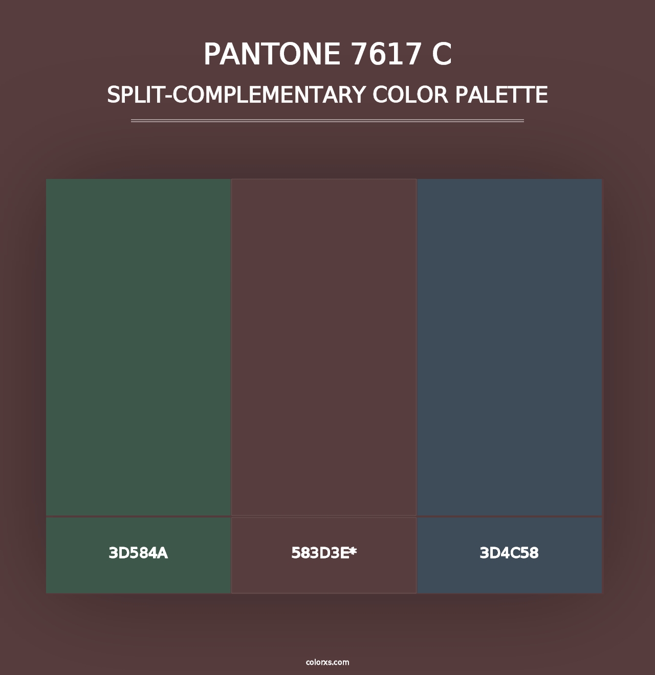 PANTONE 7617 C - Split-Complementary Color Palette