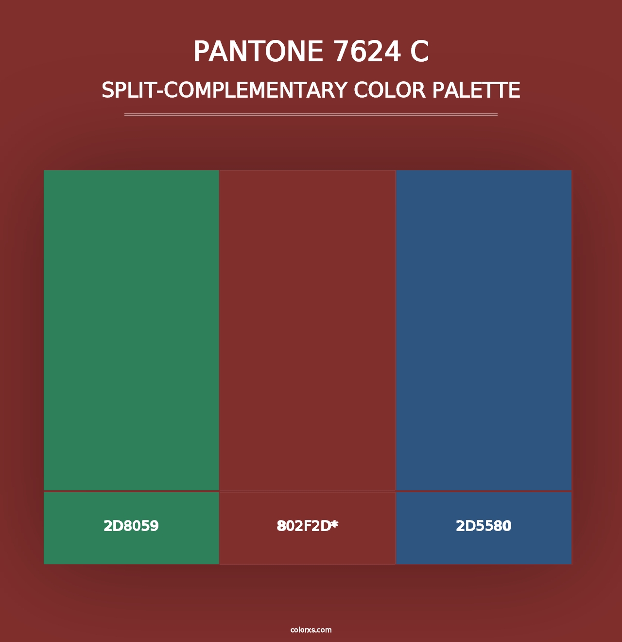 PANTONE 7624 C - Split-Complementary Color Palette