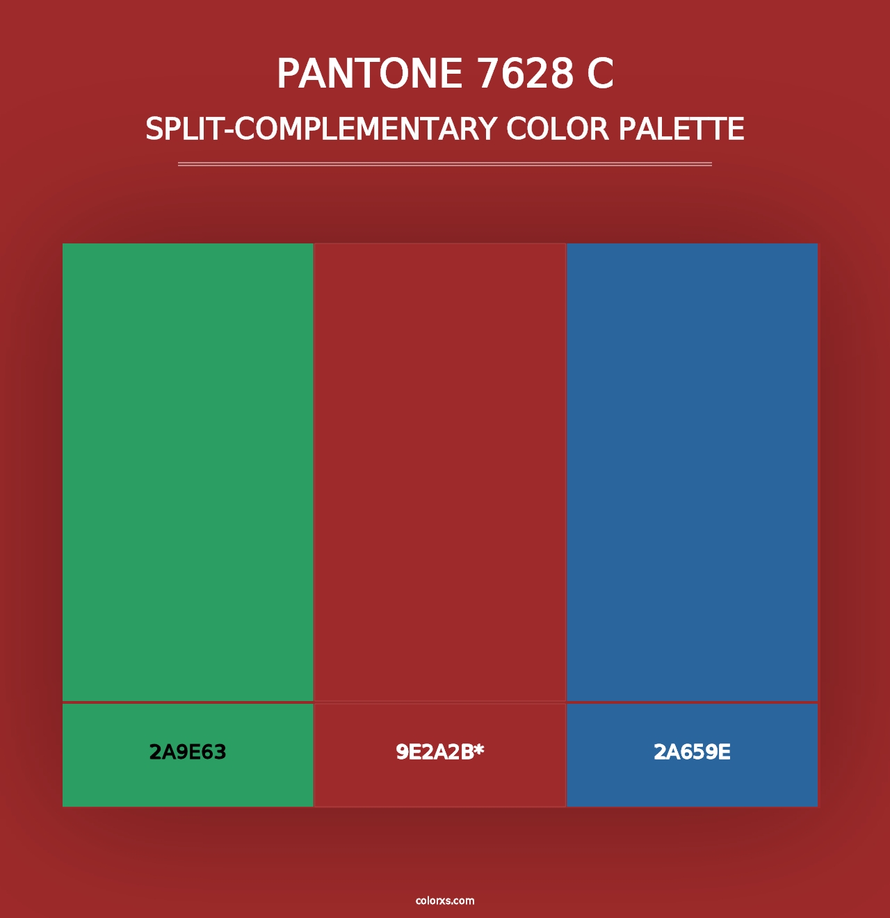 PANTONE 7628 C - Split-Complementary Color Palette