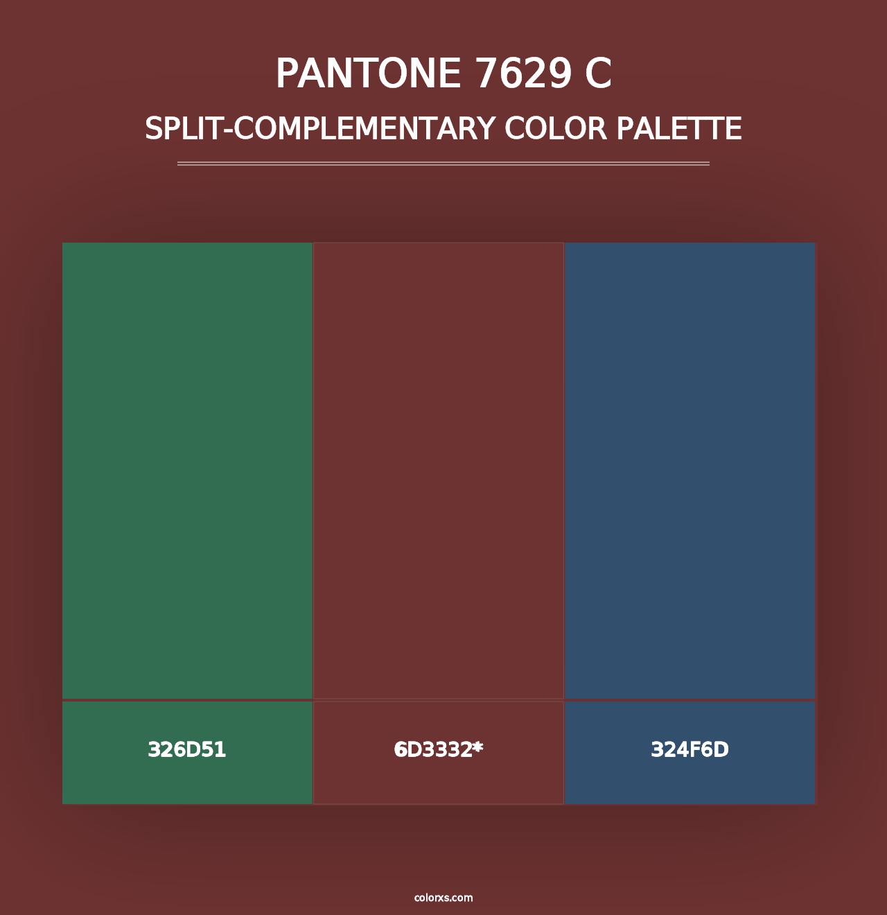 PANTONE 7629 C - Split-Complementary Color Palette