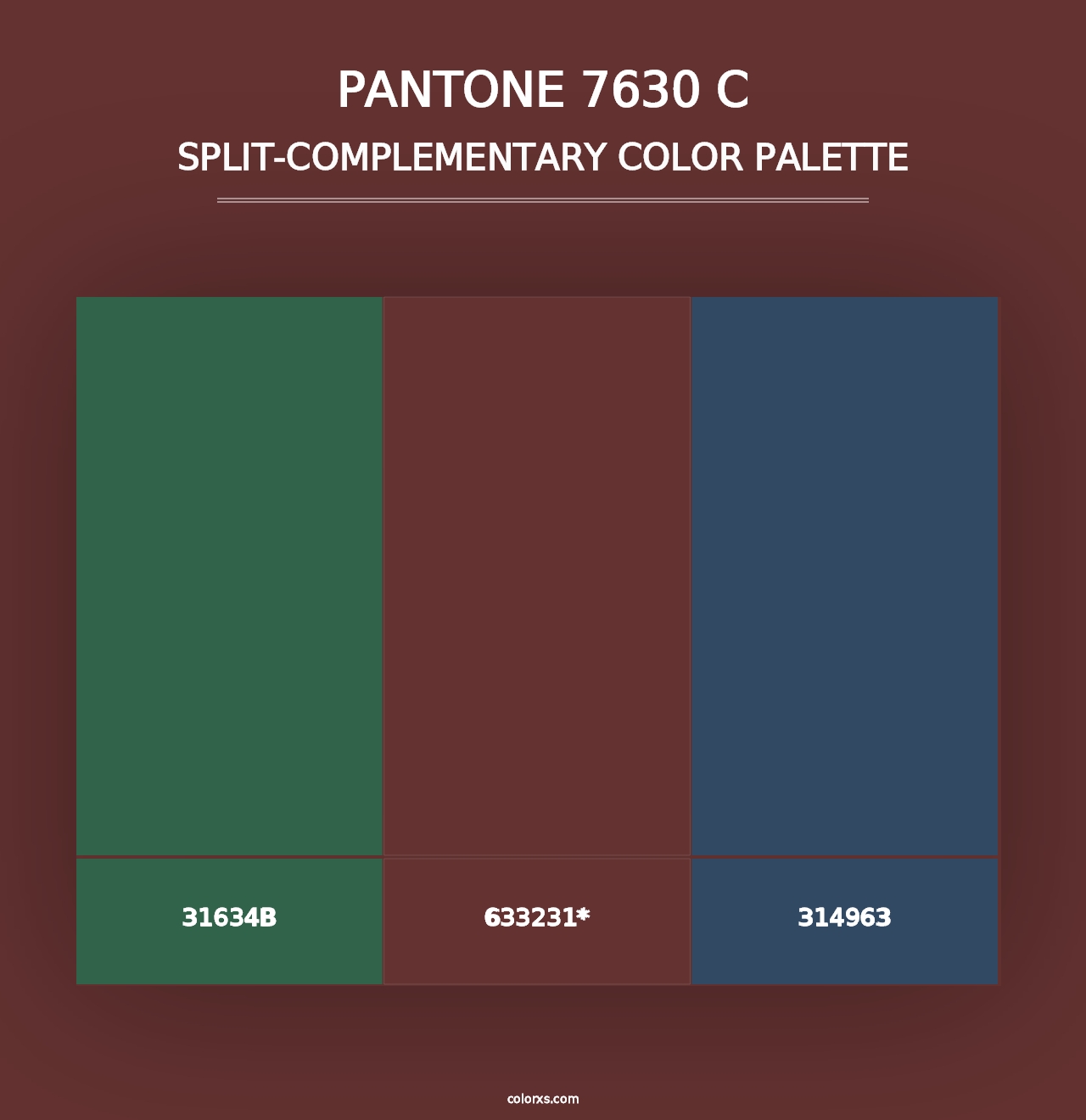 PANTONE 7630 C - Split-Complementary Color Palette