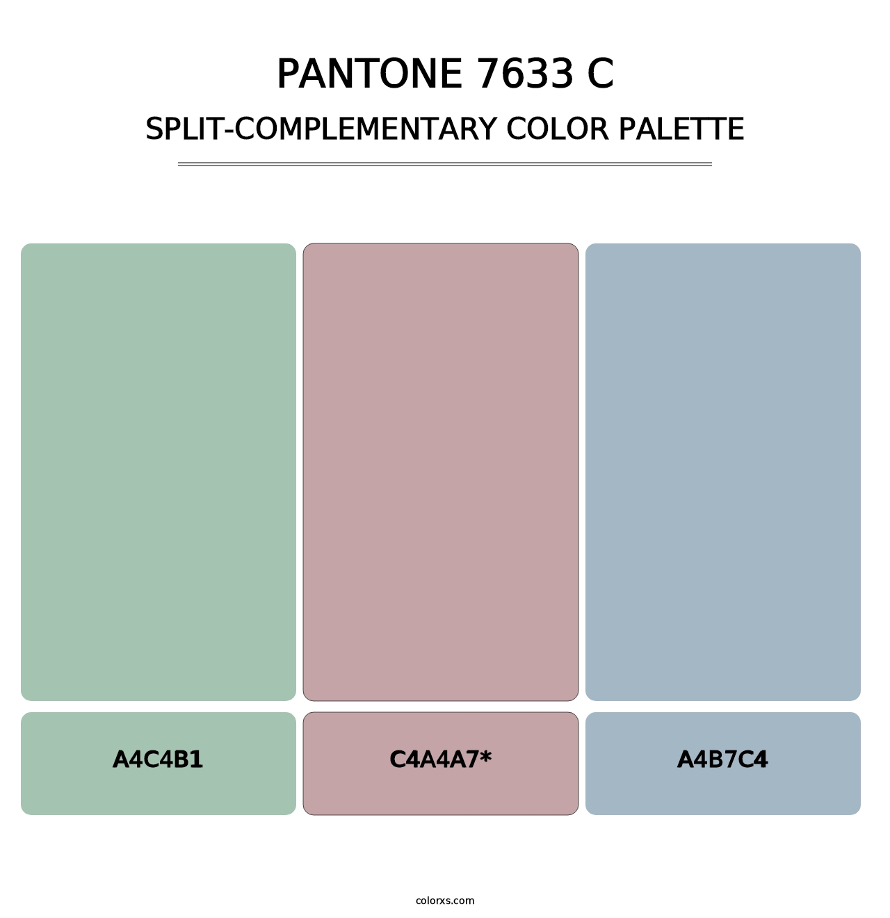 PANTONE 7633 C - Split-Complementary Color Palette