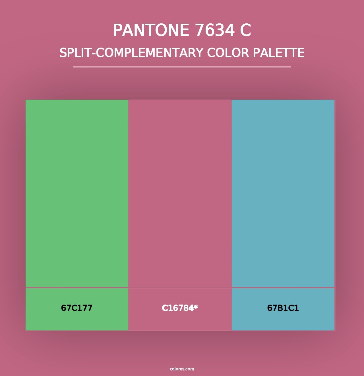 PANTONE 7634 C - Split-Complementary Color Palette