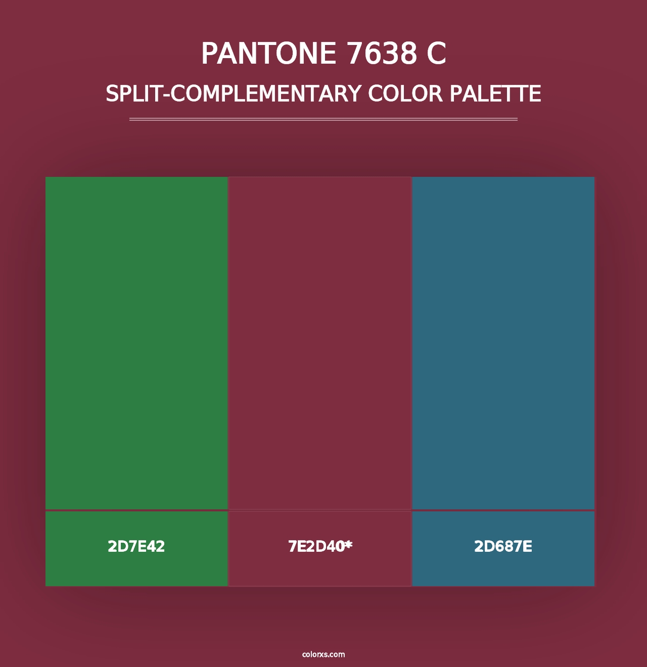 PANTONE 7638 C - Split-Complementary Color Palette