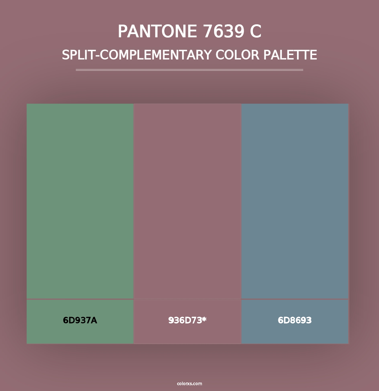 PANTONE 7639 C - Split-Complementary Color Palette