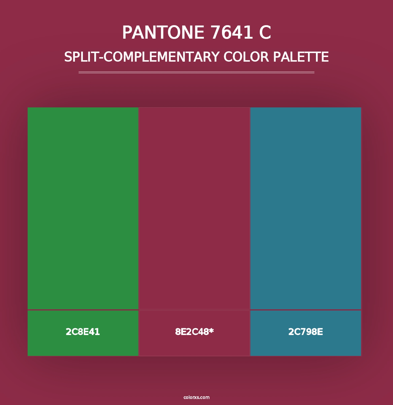 PANTONE 7641 C - Split-Complementary Color Palette