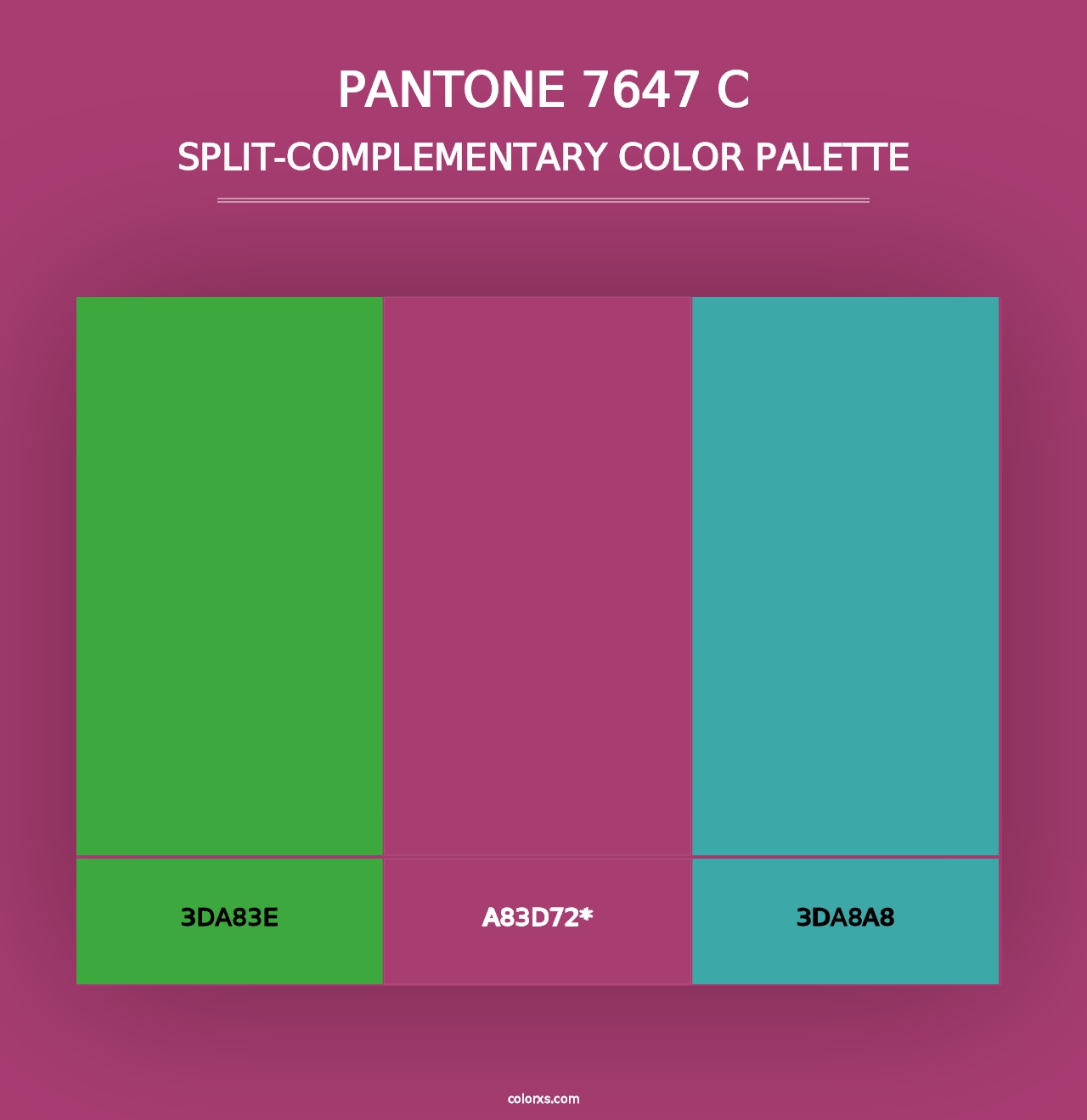 PANTONE 7647 C - Split-Complementary Color Palette