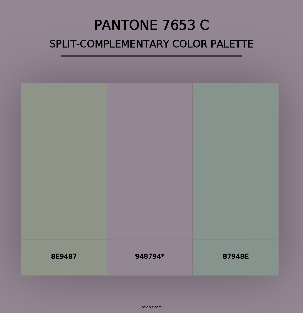 PANTONE 7653 C - Split-Complementary Color Palette