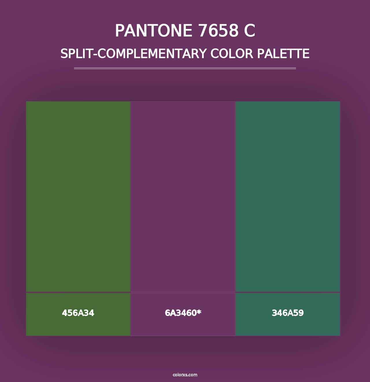 PANTONE 7658 C - Split-Complementary Color Palette